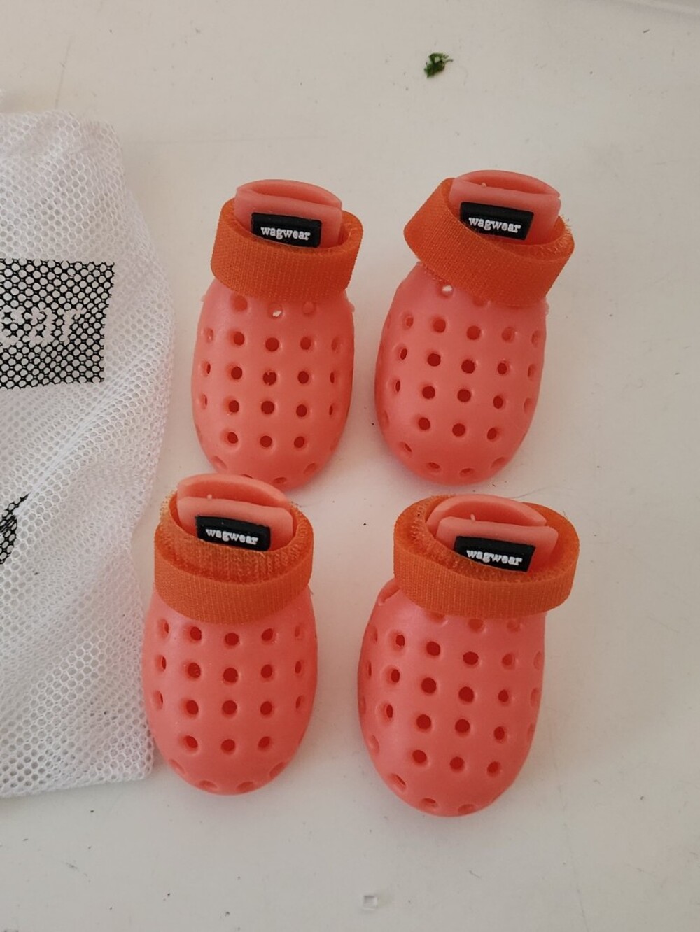 Wagwear Mojave Orange Dog Protective Shoes - Set of 4 - Size XXS